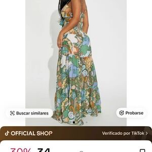 Fashion Nova Multicolor Abstract Jumpsuit